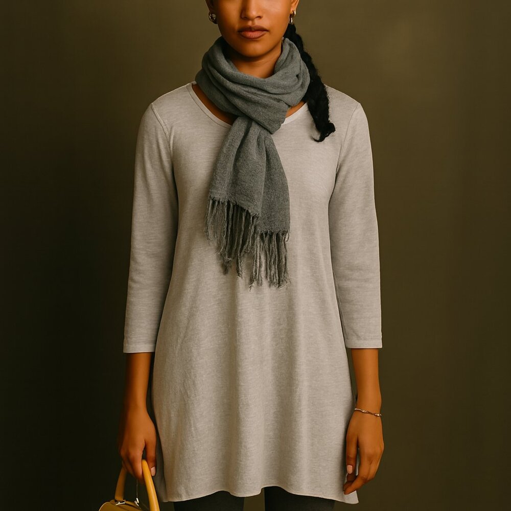 Sheer Gray Shirt dress